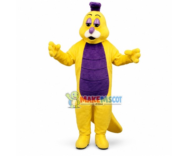 Purple & Yellow Caterpillar Mascot Costume Purple & Yellow Caterpillar Mascot Costume