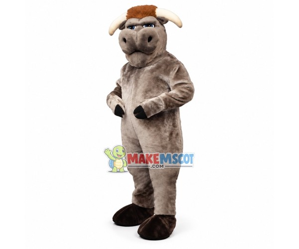 Grey Bull Lightweight Mascot Costume 