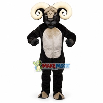 Black Ram Animal Mascot Costume Black Ram Animal Mascot Costume