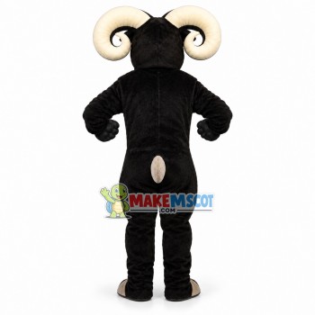 Black Ram Animal Mascot Costume Black Ram Animal Mascot Costume