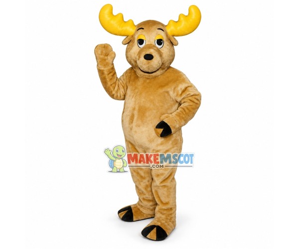 Light Brown Moose Lightweight Mascot Costume Light Brown Moose Lightweight Mascot Costume