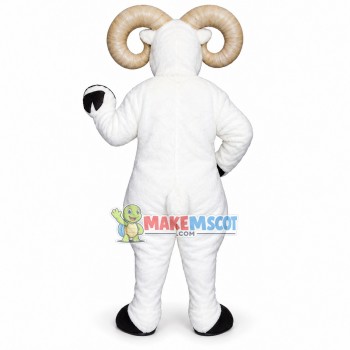 White Ram Animal Lightweight Mascot Costume 