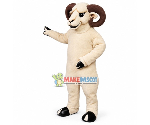 Pessimistic White Ram Animal Lightweight Mascot Costume Pessimistic White Ram Animal Lightweight Mascot Costume
