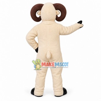 Pessimistic White Ram Animal Lightweight Mascot Costume Pessimistic White Ram Animal Lightweight Mascot Costume