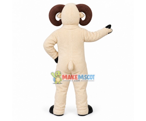Pessimistic White Ram Animal Lightweight Mascot Costume Pessimistic White Ram Animal Lightweight Mascot Costume