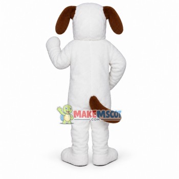 Loyal White Dog Mascot Costume Loyal White Dog Mascot Costume