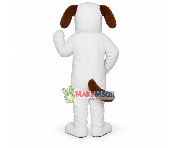 Loyal White Dog Mascot Costume 