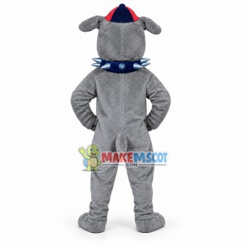 Sport Grey Bulldog Mascot Costume 
