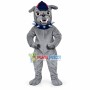 Sport Grey Bulldog Mascot Costume 