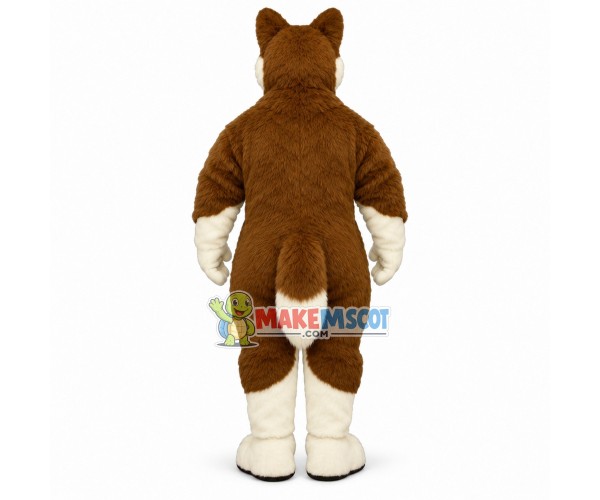 Lovely Red Alaskan Malamute Mascot Adult Costume Lovely Red Alaskan Malamute Mascot Adult Costume