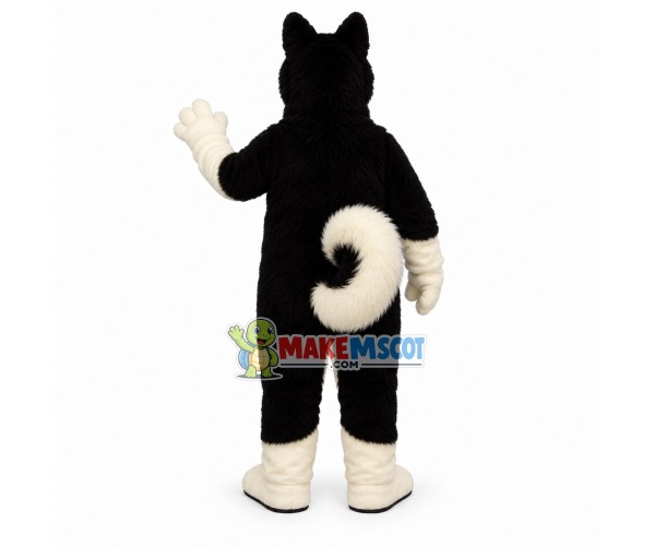 Lovely Black Alaskan Malamute Mascot Adult Costume Lovely Black Alaskan Malamute Mascot Adult Costume