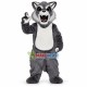 Fierce Grey Husky Mascot Adult Costume Fierce Grey Husky Mascot Adult Costume