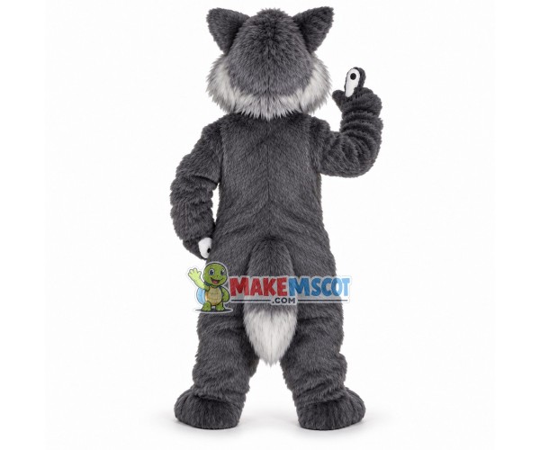 Fierce Grey Husky Mascot Adult Costume Fierce Grey Husky Mascot Adult Costume