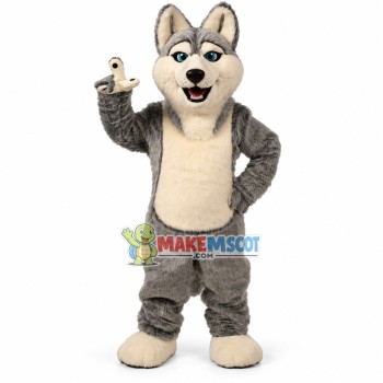 Siberian Husky Mascot Adult Costume 