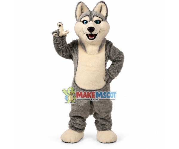 Siberian Husky Mascot Adult Costume Siberian Husky Mascot Adult Costume