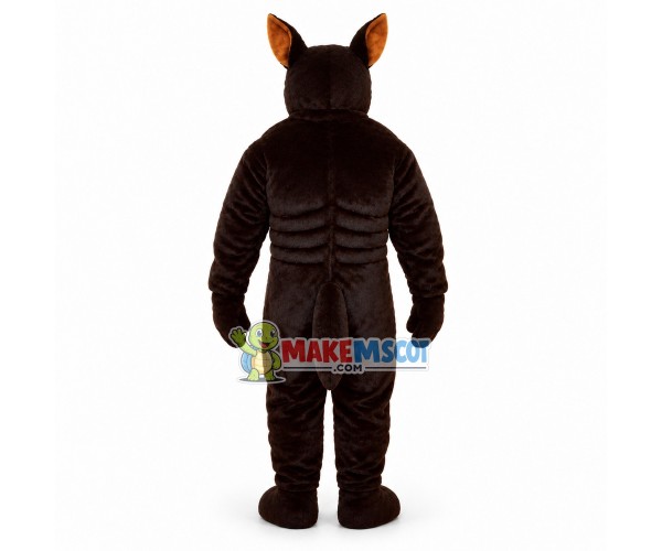 Power Doberman Pinscher Mascot Adult Costume 