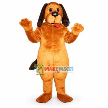 Lovely Golden Hound Dog Mascot Costume 