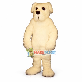 Fluffy White Dog Mascot Costume Fluffy White Dog Mascot Costume