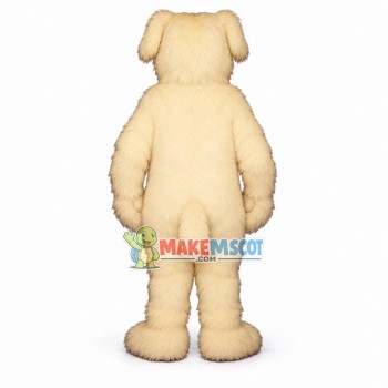Fluffy White Dog Mascot Costume 