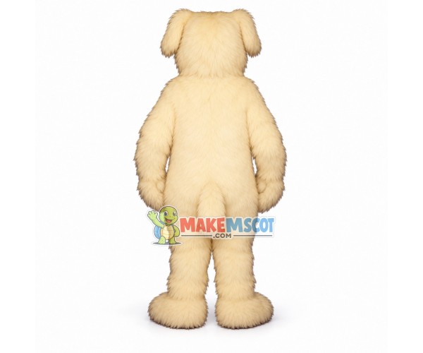 Fluffy White Dog Mascot Costume Fluffy White Dog Mascot Costume