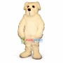Fluffy White Dog Mascot Costume 