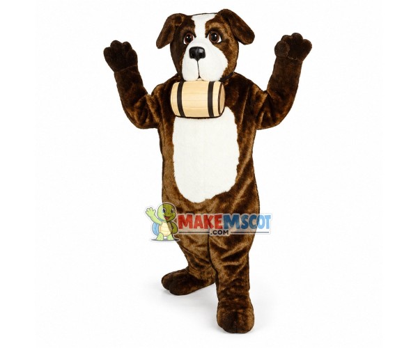 Saint Bernard Puppy With Tambour Mascot Costume Saint Bernard Puppy With Tambour Mascot Costume