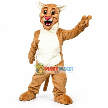 Happy Cougar Mascot Costume Happy Cougar Mascot Costume