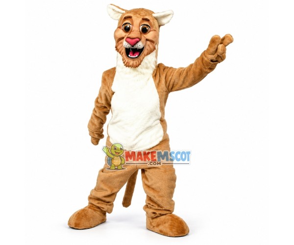 Happy Cougar Mascot Costume 
