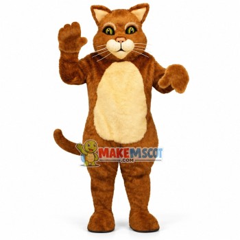 Golden Kitten Mascot Costume Golden Kitten Mascot Costume