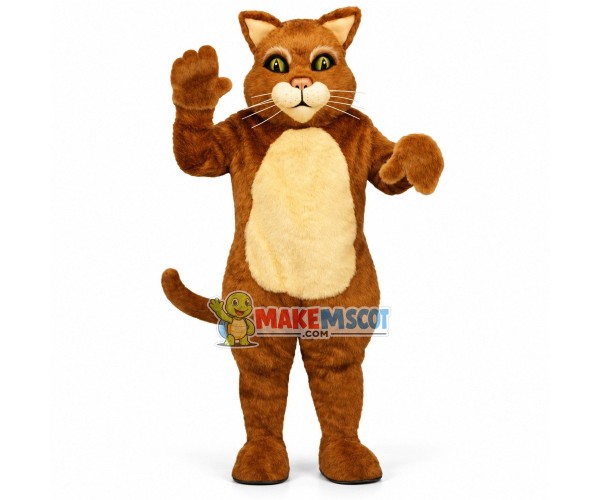 Golden Kitten Mascot Costume Golden Kitten Mascot Costume