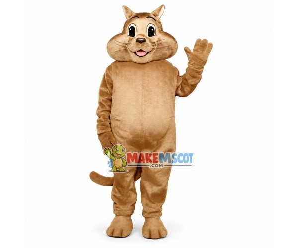 Lovely Beige Cat Mascot Costume Lovely Beige Cat Mascot Costume