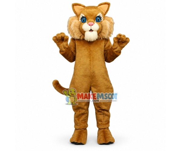 Beautiful Golden Cat Mascot Costume 