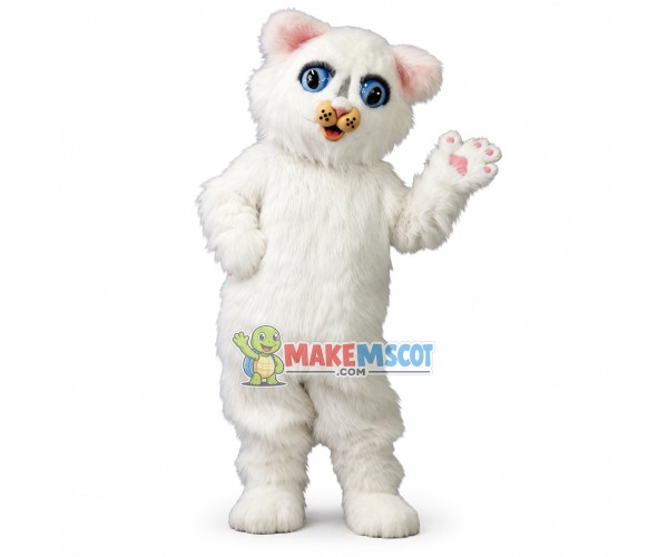 Snowball Kitten Mascot Costume Snowball Kitten Mascot Costume