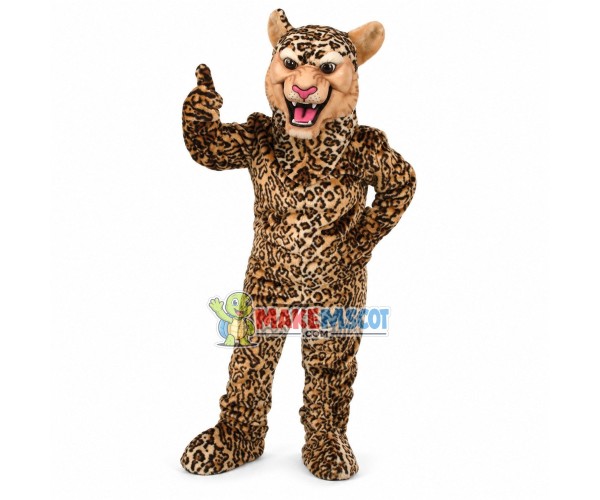 Howling Leopard Mascot Adult Costume 