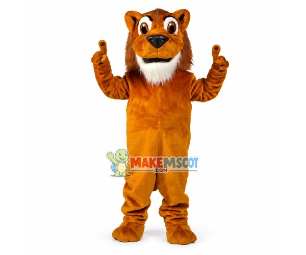 Larry Lion Mascot Costume Larry Lion Mascot Costume