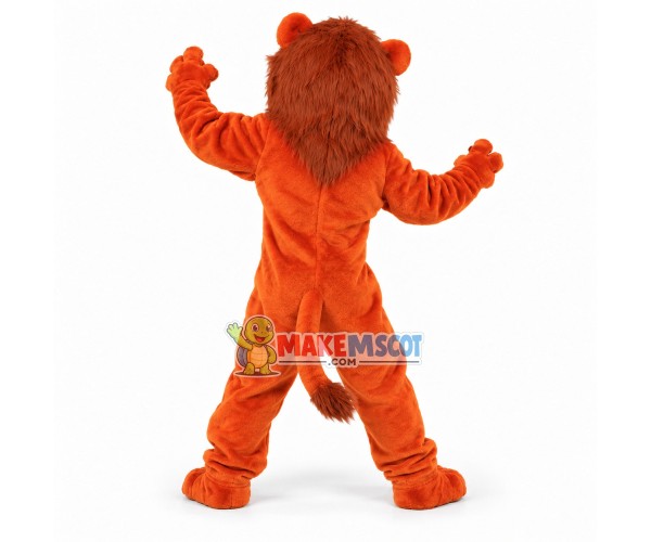 Power Orange Lion Mascot Costume 