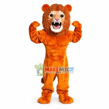 Super Power Orange Lion Mascot Costume Super Power Orange Lion Mascot Costume