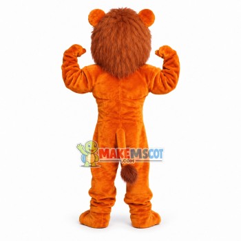 Super Power Orange Lion Mascot Costume Super Power Orange Lion Mascot Costume
