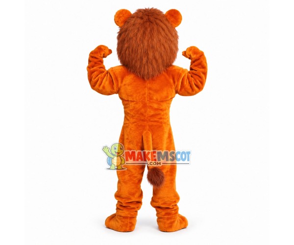 Super Power Orange Lion Mascot Costume Super Power Orange Lion Mascot Costume