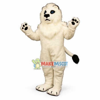 Adult Plush White Lion Mascot Costume Adult Plush White Lion Mascot Costume