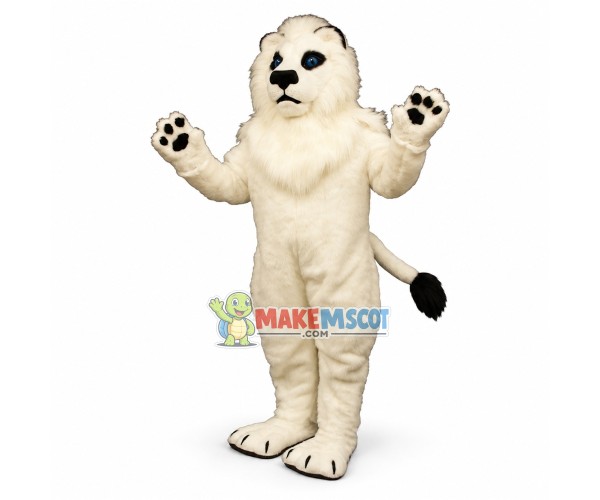 Adult Plush White Lion Mascot Costume Adult Plush White Lion Mascot Costume