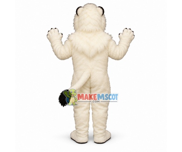 Adult Plush White Lion Mascot Costume Adult Plush White Lion Mascot Costume