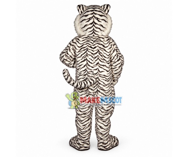 Fierce White Tiger Mascot Costume Fierce White Tiger Mascot Costume