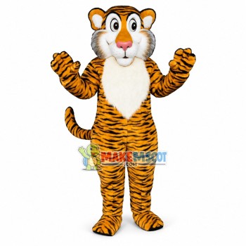 Shy Yellow Tiger Mascot Costume Shy Yellow Tiger Mascot Costume