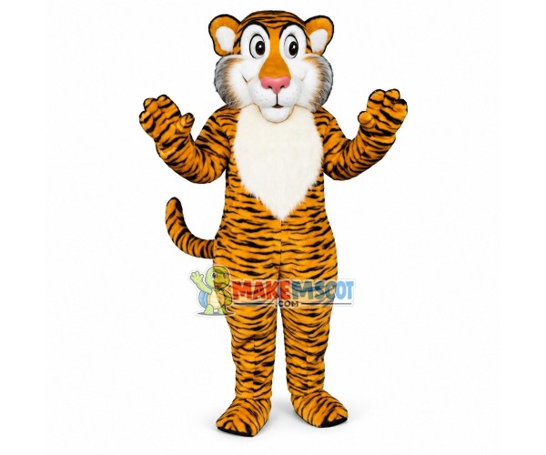 Shy Yellow Tiger Mascot Costume Shy Yellow Tiger Mascot Costume