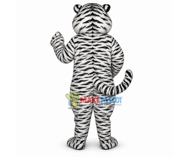 Growling White Tiger Mascot Costume Growling White Tiger Mascot Costume
