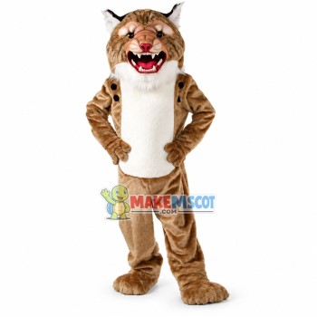Growling Super Wildcat Mascot Costume Growling Super Wildcat Mascot Costume