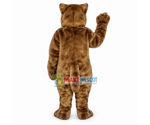 Grey Wildcat Mascot Costume Grey Wildcat Mascot Costume