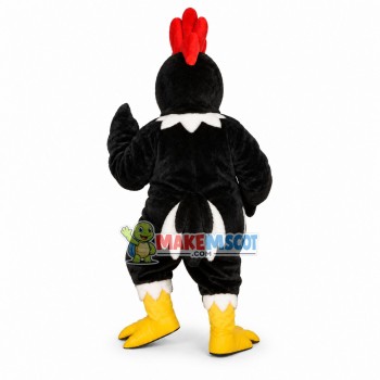 Black Rooster Mascot Costume Black Rooster Mascot Costume
