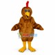 Sleepy Brown Chicken Mascot Costume 